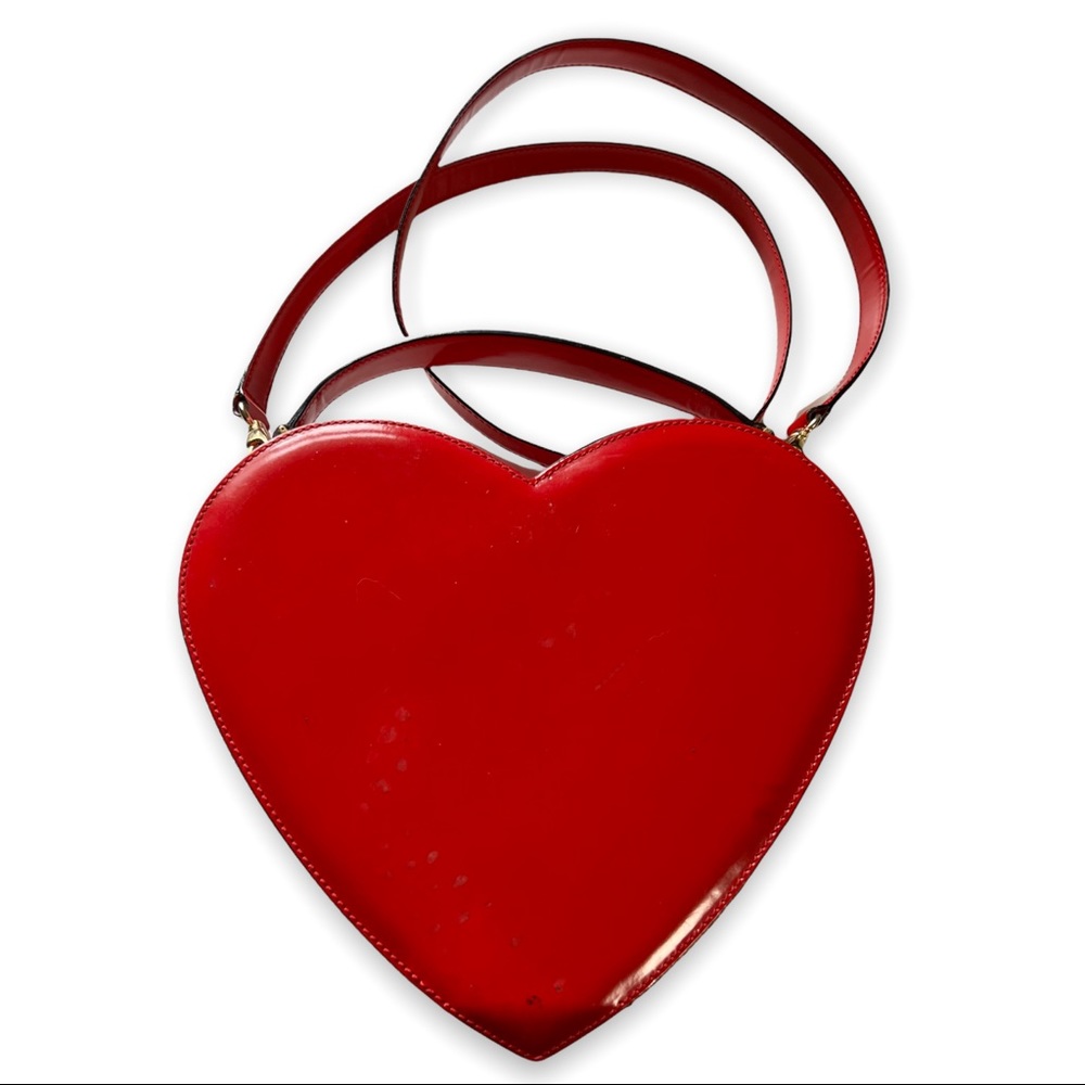 SOLD Moschino Vintage Red Heart Bag The Nanny Fran Fine Rare - Picture 8 of 15